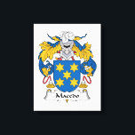 Macedo Family Crest Canvas Print<br><div class="desc">Macedo Coat of Arms</div>