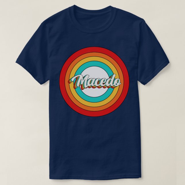 Macedo Name Shirt Vintage Macedo Circle (Design Front)