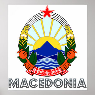 Macedonia Coat of Arms Poster