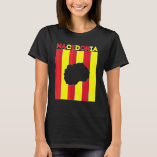 Macedonia Country Borders T-Shirt
