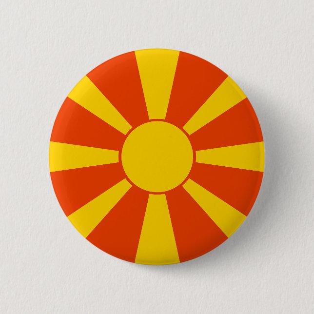Macedonia Flag 2 Inch Round Button (Front)