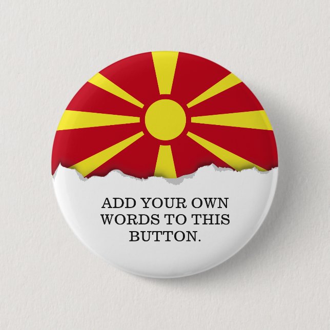 Macedonia Flag 2 Inch Round Button (Front)