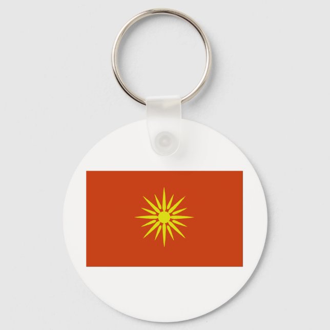Macedonia Flag Keychain (Front)