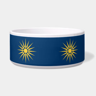 Macedonia Flag Pet Bowl