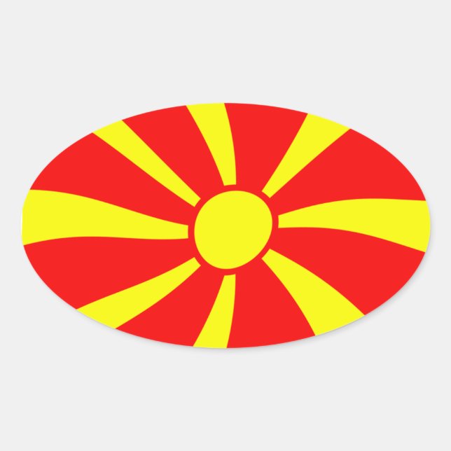 Macedonia Flag Sticker (Front)