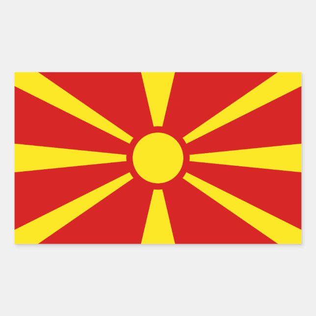 Macedonia flag sticker (Front)