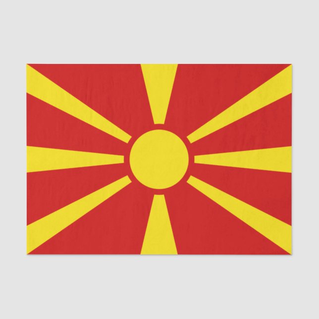 Macedonia flag tissue paper (Front)
