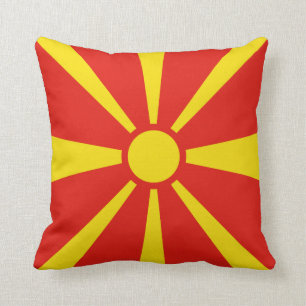 Macedonia Flag x Flag Pillow