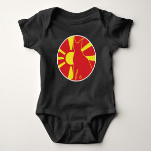 Macedonia Lynx Macedonian National Animal Flag Baby Bodysuit