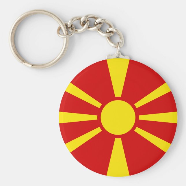 Macedonia (Macedonian) Flag Keychain (Front)