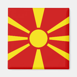 Macedonia (Macedonian) Flag Magnet