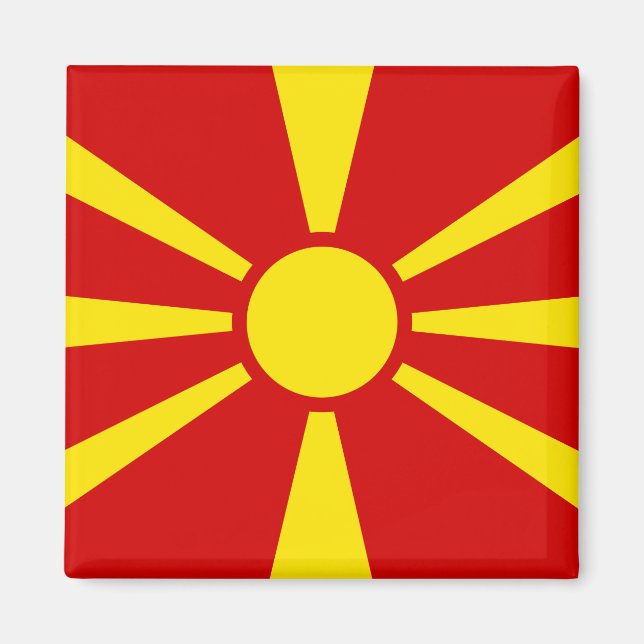 Macedonia (Macedonian) Flag Magnet (Front)