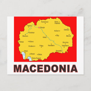 Macedonia Map Postcard