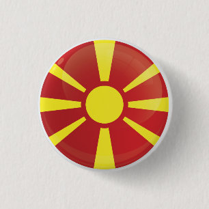Macedonia  Round Icon Flag 1 Inch Round Button