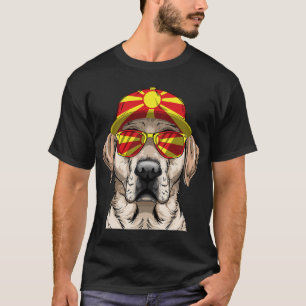Macedonian Flag Dog Owner Souvenirs Dog Macedonia T-Shirt