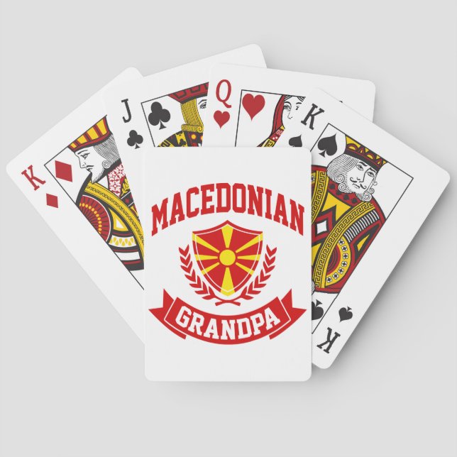 Macedonian Grandpa Playing Cards (Back)