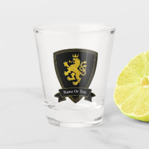 Macedonian Lion and Your Text Shot Glass