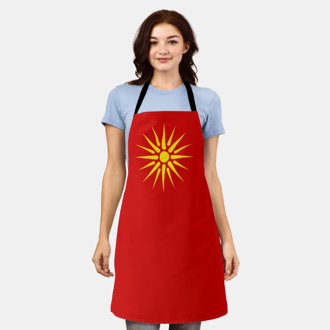 Macedonian Sun Знаме на Република Македонија Flag Apron (Worn)