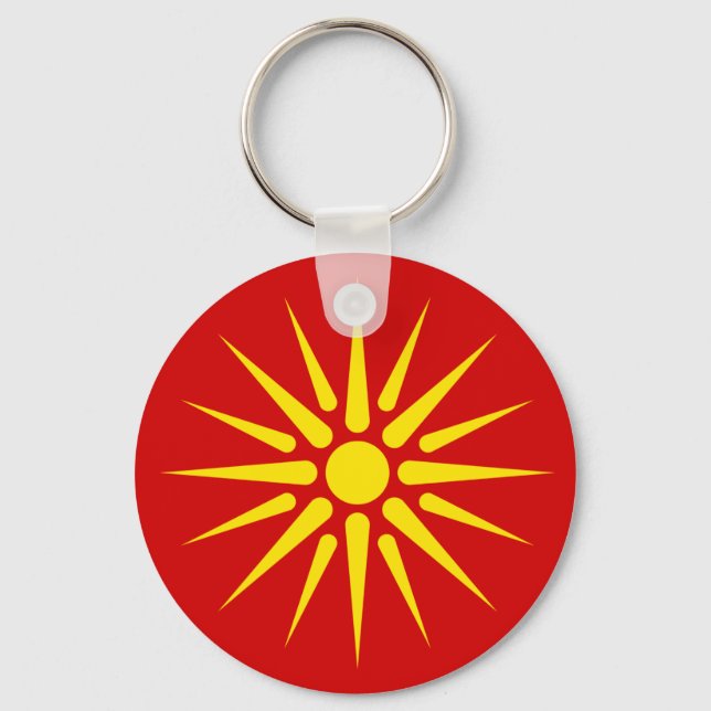 Macedonian Sun Keychain (Front)