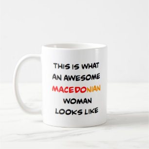 macedonian woman, awesome coffee mug