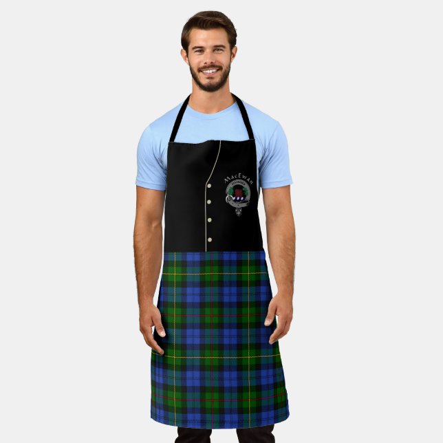 MacEwan Clan Badge & Tartan Kilt Apron (Worn)