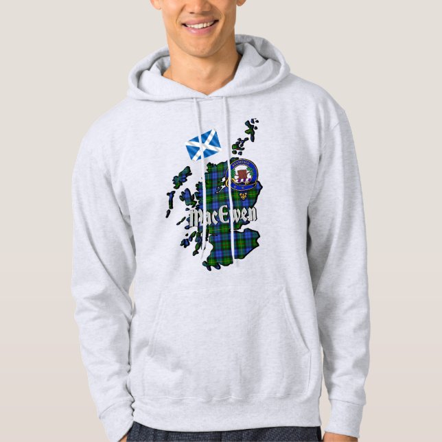 MacEwen Clan Badge Adult Hoodie (Front)