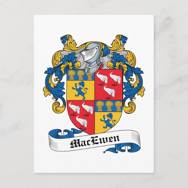 MacEwen Family Crest Postcard (Front)