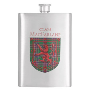 MacFarlane Hunting Tartan Scottish Plaid Hip Flask