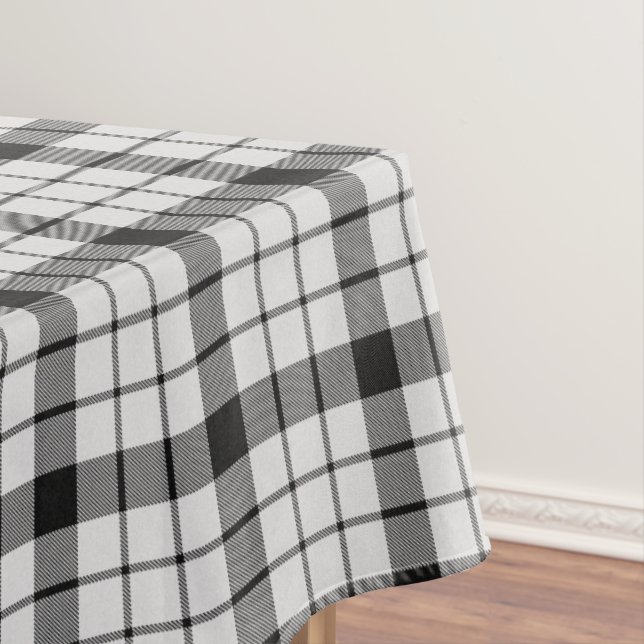 MacFarlane Plaid Tartan Scottish Clan Pattern Tablecloth (In Situ)