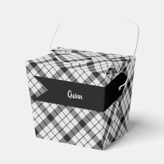 MacFarlane Scottish Tartan Plaid Pattern Favor Box (Front Side)
