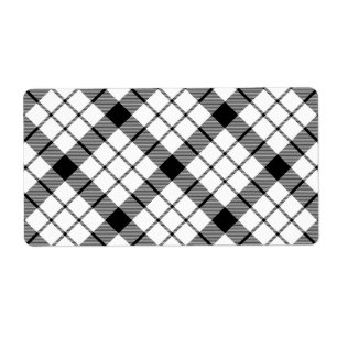 MacFarlane tartan black white plaid