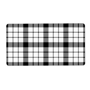 MacFarlane tartan black white plaid