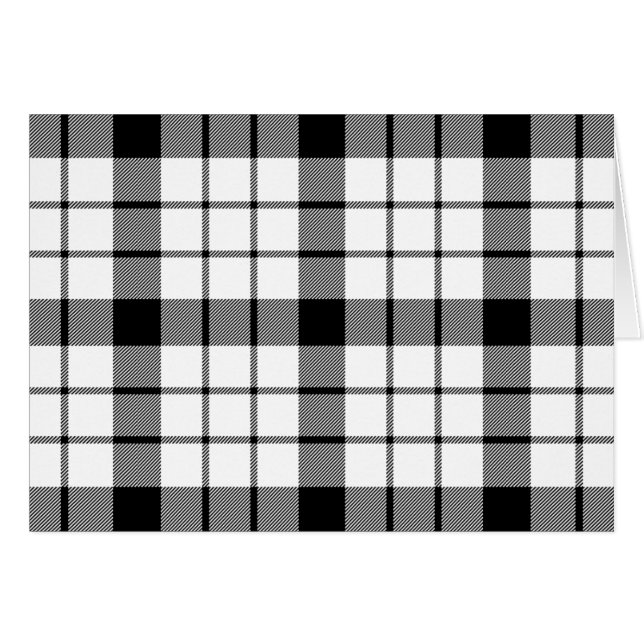 MacFarlane tartan black white plaid (Front Horizontal)