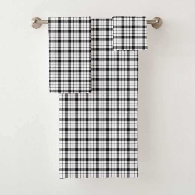 MacFarlane tartan noir blanc plaid (En situation)
