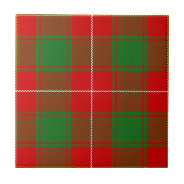 Macfie MacPhie Clan Hunting Tartan Plaid Pattern Tile (Front)