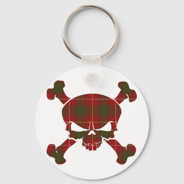 MacFie Tartan Skull No Banner Keychain (Front)