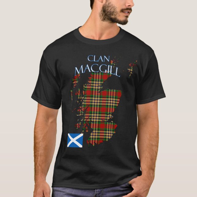 MacGill Scottish Clan Tartan Scotland T-Shirt (Front)