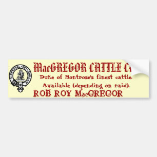 MacGREGOR CATTLE CO. Bumper Sticker
