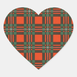 Macgregor clan Plaid Scottish tartan Heart Sticker
