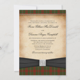 MacGregor de Cardney Tartan Faire-part de mariage