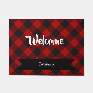 MacGregor   Rob Roy   Buffalo Plaid Red Tartan Doormat