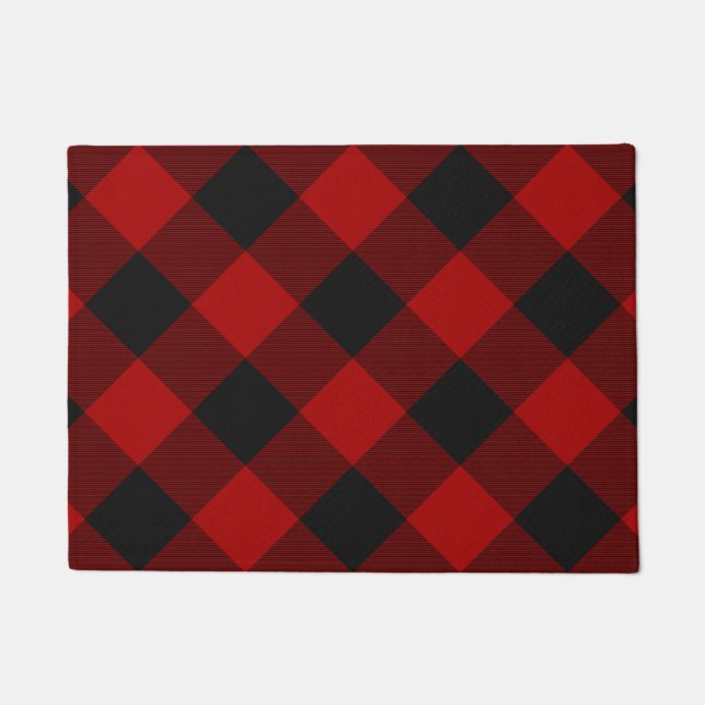 MacGregor | Rob Roy | Buffalo Plaid Red Tartan Doormat (Front)
