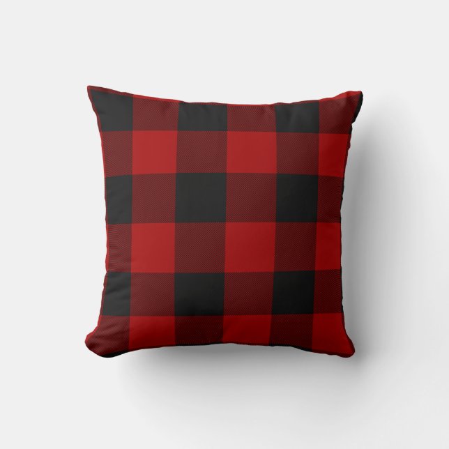 MacGregor | Rob Roy | Buffalo Plaid Red Tartan Throw Pillow (Front)