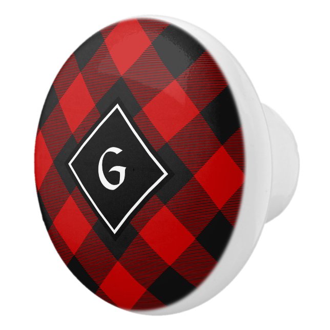 MacGregor Rob Roy Tartan Ceramic Knob (Right)