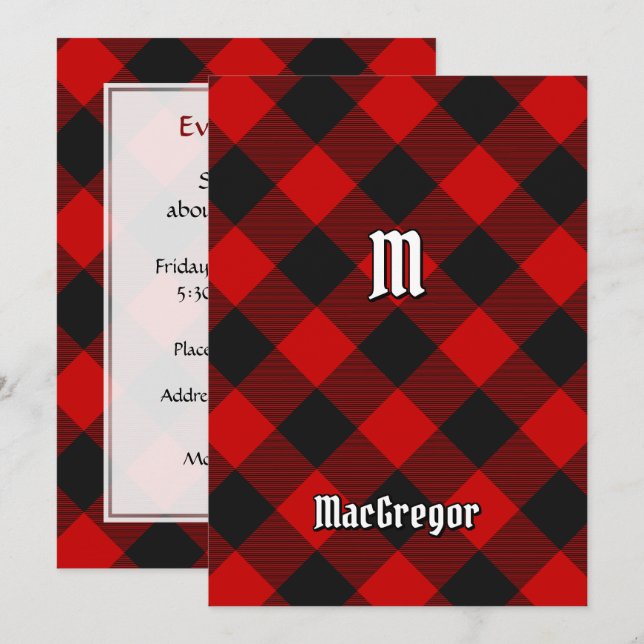MacGregor Rob Roy Tartan Invitation (Front/Back)