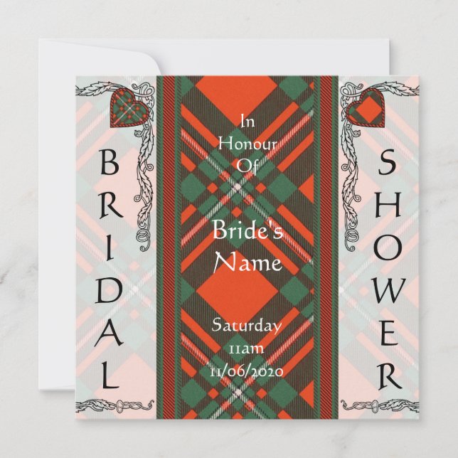 MacGregor Scottish Tartan Invitation (Front)