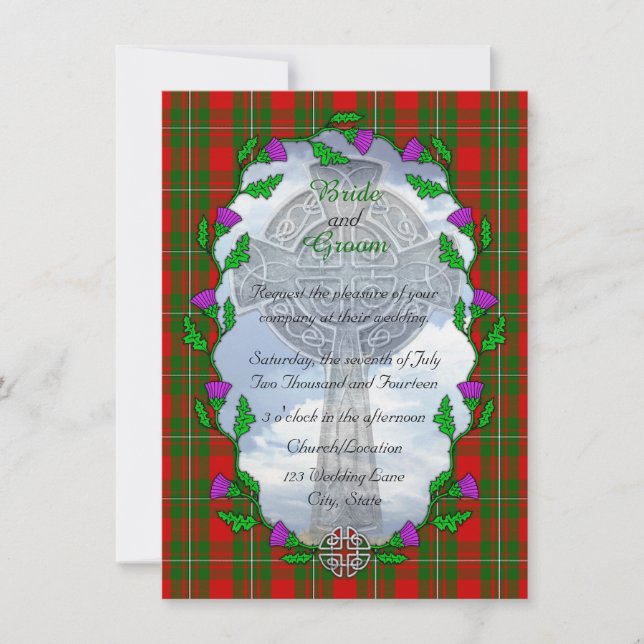 MacGregor Scottish Wedding Invitation (Front)