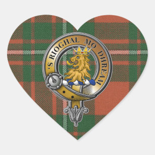 MacGregor Tartan & Badge Heart Sticker