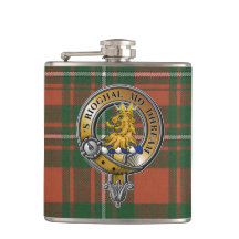 MacGregor Tartan &amp; Badge Hip Flask