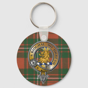 MacGregor Tartan & Badge Keychain
